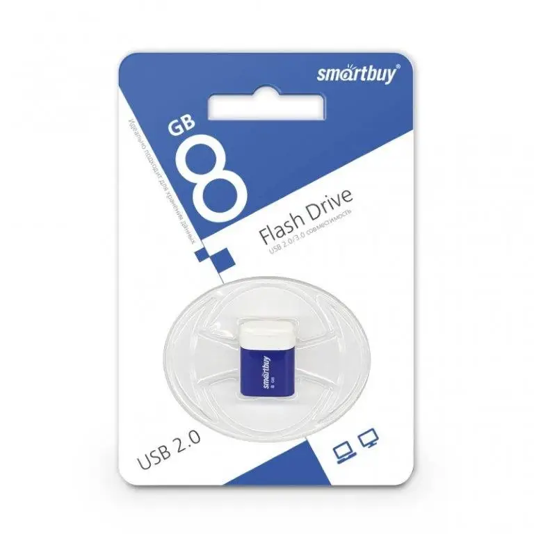 USB накопитель 8 GB USB 2.0 Smart Buy LARA Blue (SB8GBLara-B)