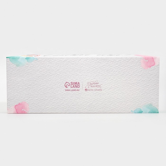 Кондитерская упаковка, коробка для кекса с PVC крышкой, «Счастье есть!», 30 х 8 х 11 см Кондитерская упаковка, коробка для кекса с PVC крышкой, «Счастье есть!», 30 х 8 х 11 см