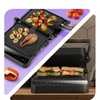 Электрогриль двусторонний КТ-4662 - 2000 Вт