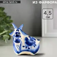 Статуэтка фарфоровая &laquo;Фигурка: Коза малая&raquo;, 4.5 см, гжель