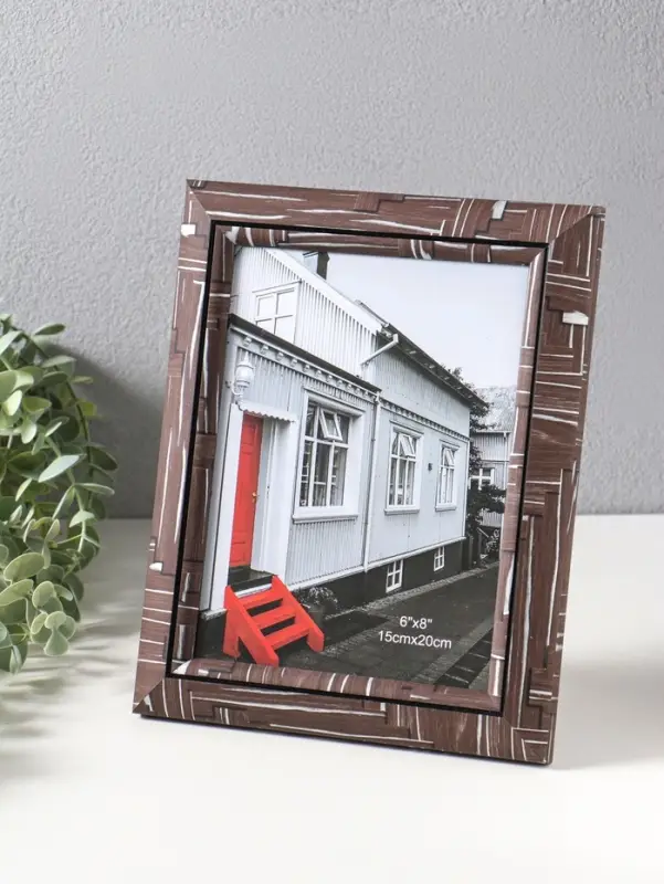 Фоторамка пластик 15х20 см "Моррис" тёмно-коричневый 23х18х2 см
