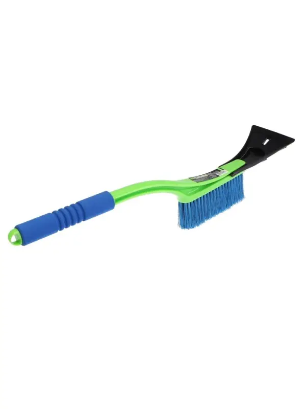 Щетка сметка, со скребком, Oktan, мягкая ручка, 54 см, зеленый