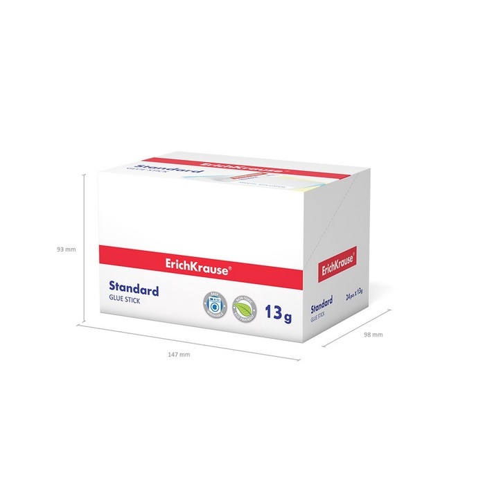 Клей-карандаш ErichKrause Standard, 13 г. быстрое склеивание Клей-карандаш ErichKrause Standard, 13 г. быстрое склеивание
