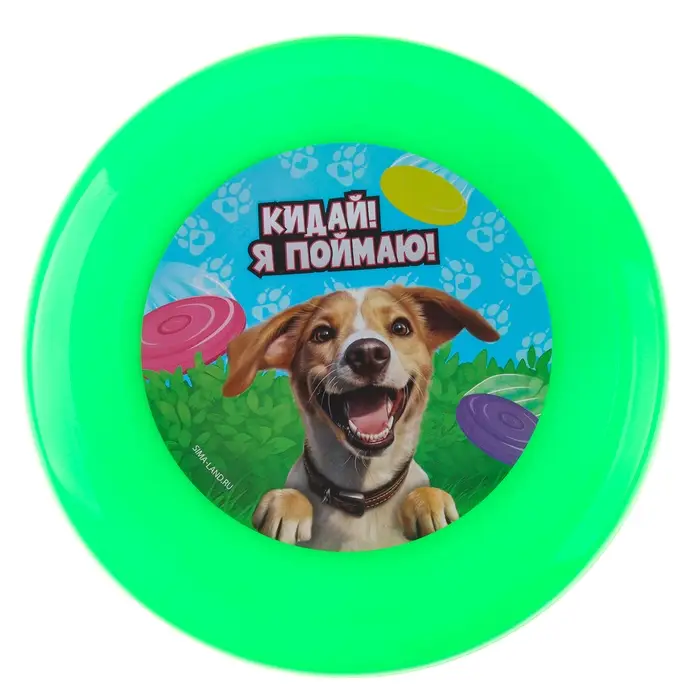 Фрисби, летающая тарелка «Пёсик», 18 см, в шоубоксе, МИКС