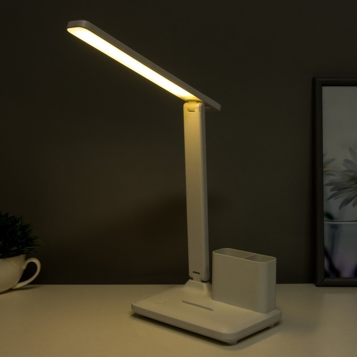 Настольная лампа сенсорная LED 10Вт АКБ USB белый 17х25,5х29 см Настольная лампа сенсорная LED 10Вт АКБ USB белый 17х25,5х29 см