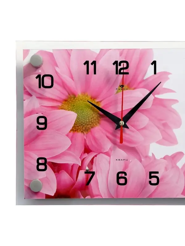 Часы настенные: Цветы, бесшумные, 20&times;26 см