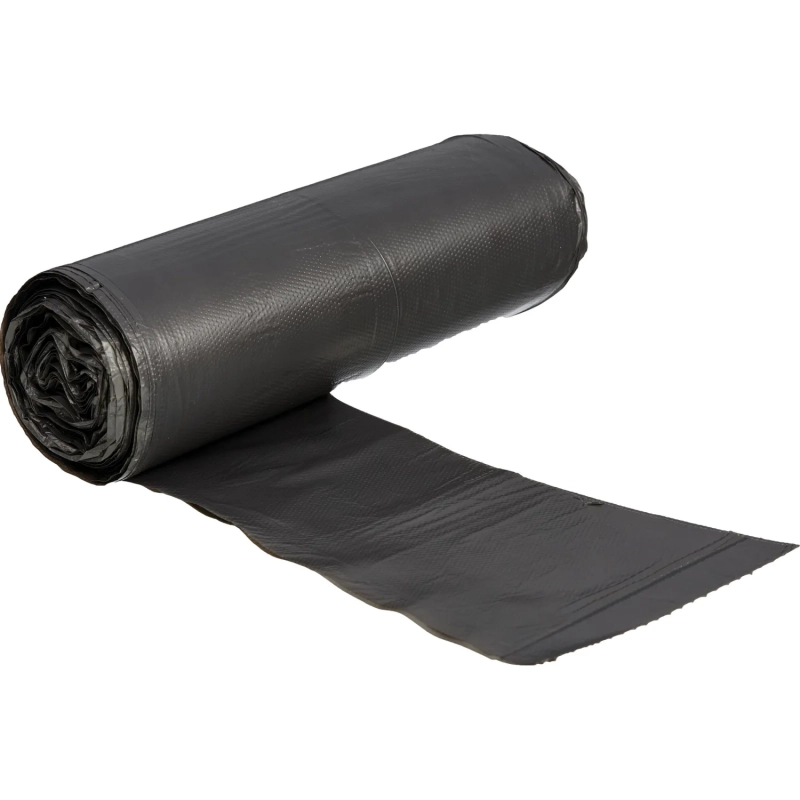 Мешки для мусора ПНД 120л 20мкм 20шт/рул черные 70x100см Amigo с ручками