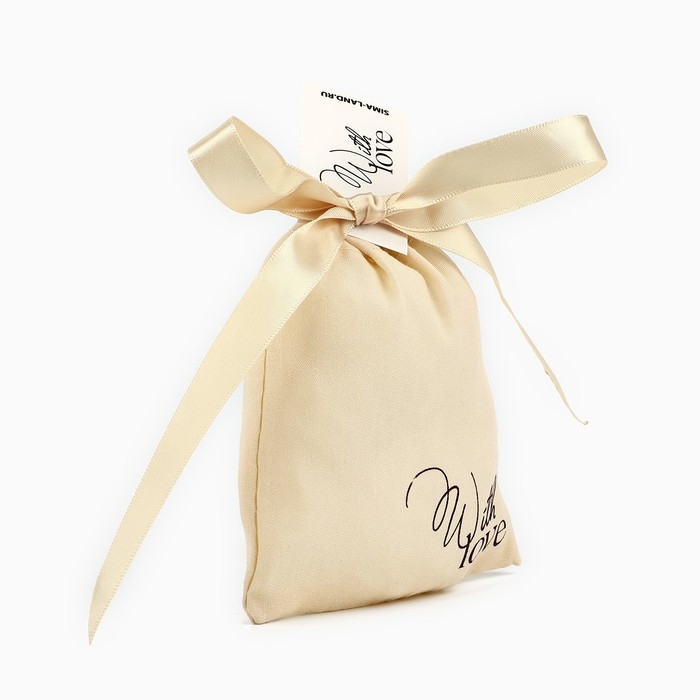 Мешочек подарочный из хлопка «С любовью», 10 х 12 см +/- 1.5 см Мешочек подарочный из хлопка «С любовью», 10 х 12 см +/- 1.5 см