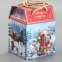 Подарочная новогодняя коробка «Золотая рыбка», для сладких подарков, 18×18×14 см