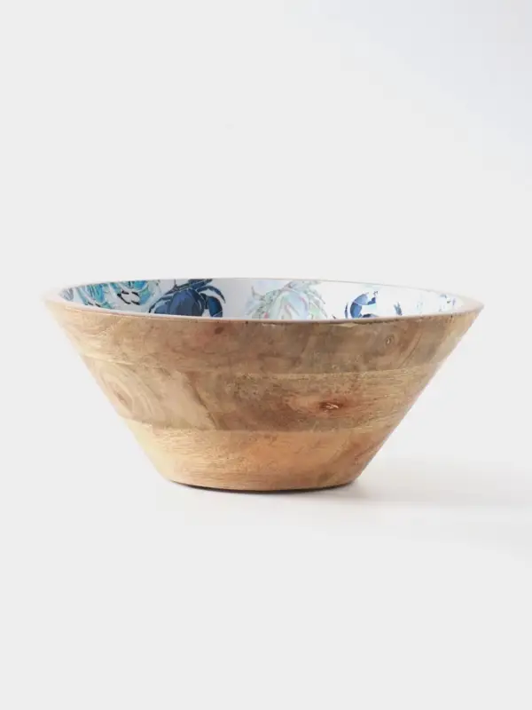 Салатник &laquo;Крабы&raquo;, 25&times;25&times;10 см, дерево манго