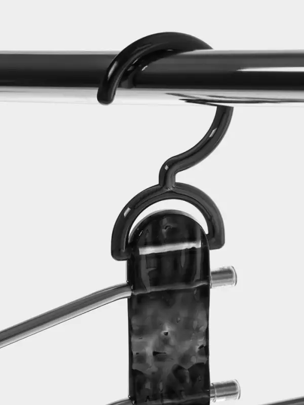 Вешалка для брюк многоуровневая, трансформер, 30.5&times;32&times;7.5 см, 5 уровней, прозрачная чёрная