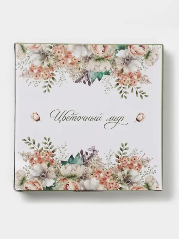 Тарелка десертная Доляна &laquo;Цветы&raquo;, d=20.3 см, фарфор, белая