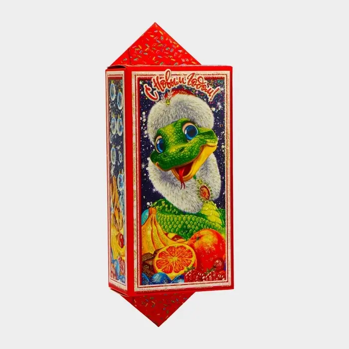 Подарочная коробка новогодняя Конфета малая Подарочная коробка новогодняя Конфета малая "Лакомка" 20 x 10 x 6 см.