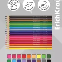 Карандаши 18 цветов ErichKrause Color Friends, трехгранные, пластиковые, МИКС