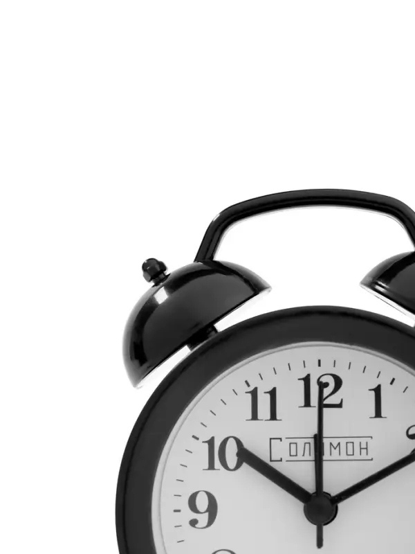 Часы - будильник настольные &laquo;Соломон&raquo;, дискретный ход, 9.8&times;12 см, от батареек АА