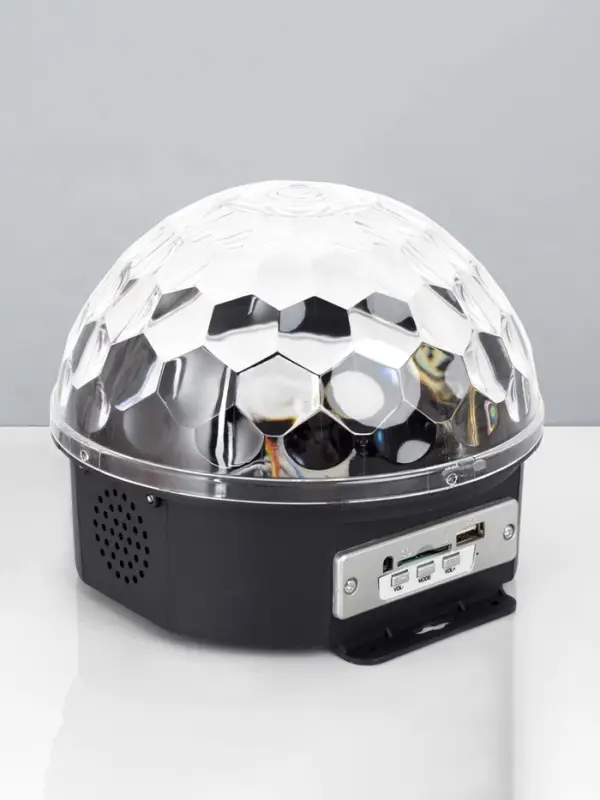 Ночник проектор &laquo;Хрустальный диско-шар&raquo; 17.5 см, динамик, свечение RGB, 220 В