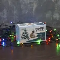 Гирлянда &laquo;Бахрома&raquo; 3&times;0.5 м, IP20, тёмная нить, 80 LED, свечение мульти, 8 режимов, 220 В