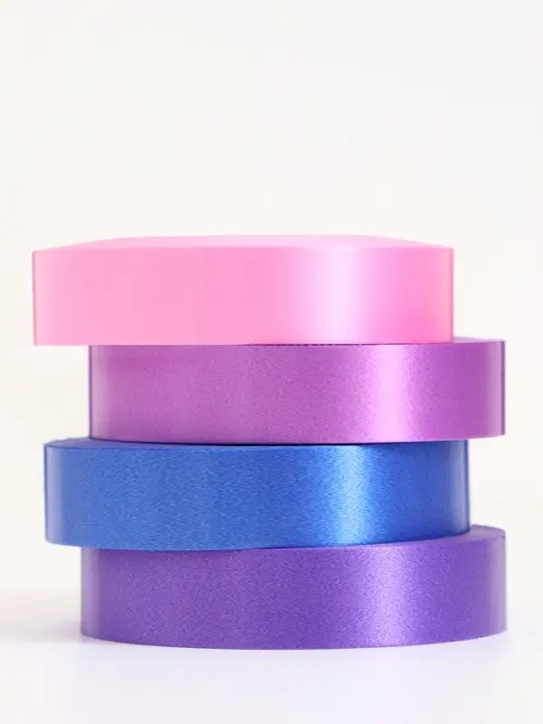 Лента упаковочная для декора и подарков, сиреневый МИКС, 2 см &times; 45 м