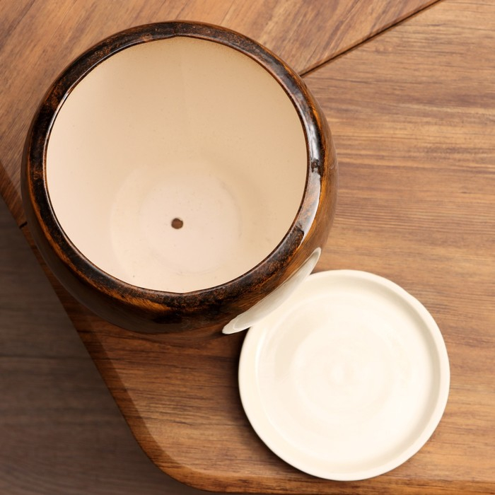 Набор горшков 3 шт. Набор горшков 3 шт. "Весна" коричневый 15 л/ 5,5 л/ 1,5 л