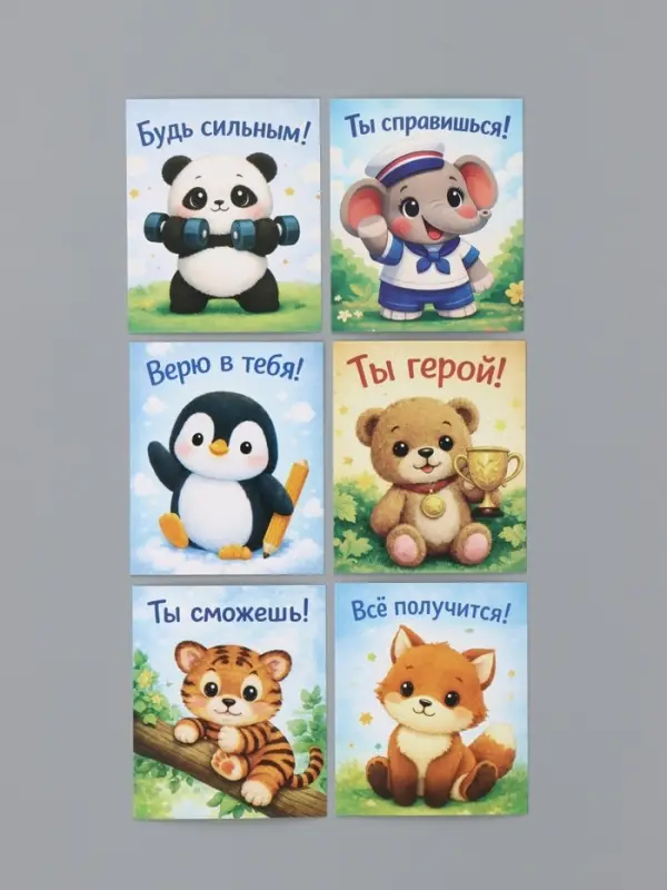 Открытки мини &laquo;Мотивашки деткам&raquo;, набор 35 шт., 8&times;9.5 см