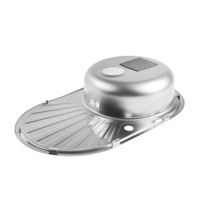 Мойка кухонная  Мойка кухонная "Владикс", врезная, с сифоном, 77х48 см, правая, нержавеющая сталь 0.6 мм