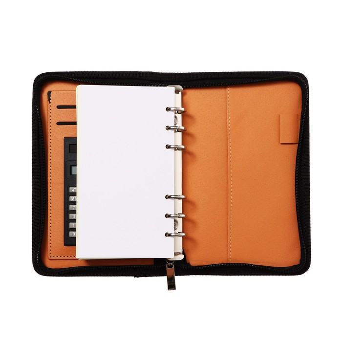 Органайзер на кольцах А6, 96 листов в линейку, на молнии с 3-х сторон, кожзам, МИКС Органайзер на кольцах А6, 96 листов в линейку, на молнии с 3-х сторон, кожзам, МИКС