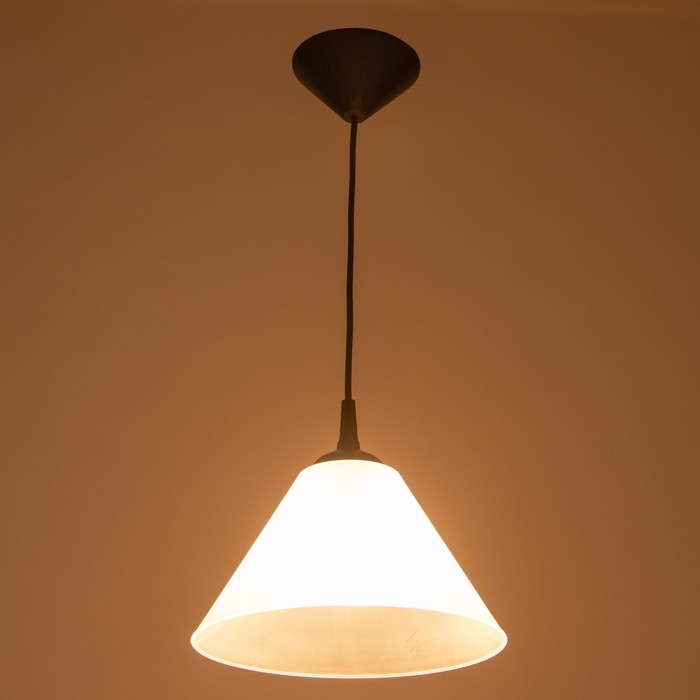 Подвес  Подвес "Конус" 1х15Вт Е27 МОДЕЛЬ: BR 00272 черный/прозрачный 25х25х15см