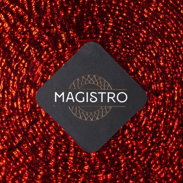 Тарелка - блюдо подстановочное Magistro «Карамель. Красный», d=33,5 см, цвет красный Тарелка - блюдо подстановочное Magistro «Карамель. Красный», d=33,5 см, цвет красный