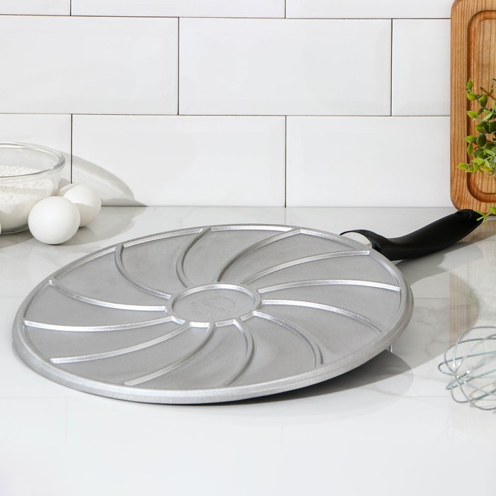 Сковорода-чудушница, d=32 см, пластиковая ручка, антипригарное покрытие, цвет тёмный мрамор Сковорода-чудушница, d=32 см, пластиковая ручка, антипригарное покрытие, цвет тёмный мрамор