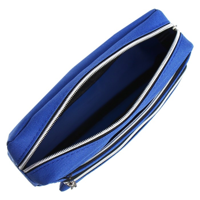 Пенал мягкий 3 отделения, 130 х 210 х 100 мм, объёмный, Calligrata, синий Пенал мягкий 3 отделения, 130 х 210 х 100 мм, объёмный, Calligrata, синий