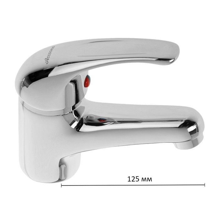 Смеситель для раковины Accoona A9043, однорычажный, силумин, хром Смеситель для раковины Accoona A9043, однорычажный, силумин, хром