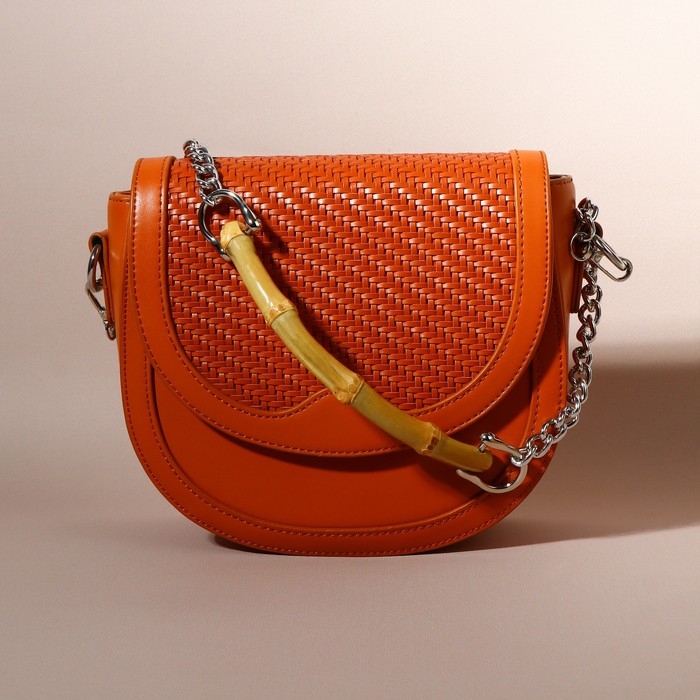 Ручка для сумки, бамбук, с цепочками и карабинами, 60 см, цвет серебряный Ручка для сумки, бамбук, с цепочками и карабинами, 60 см, цвет серебряный