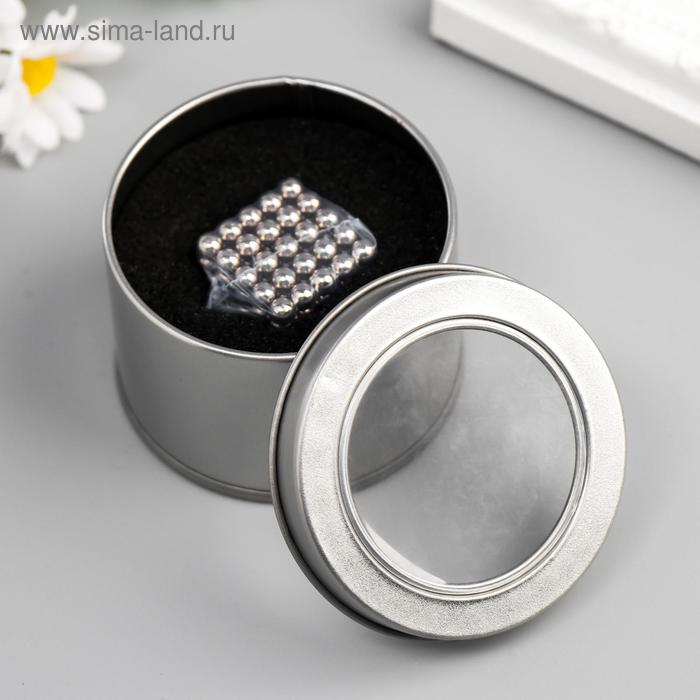 Антистресс магнит Антистресс магнит "Неокуб" 125 шариков d=0,6 см (серебро)