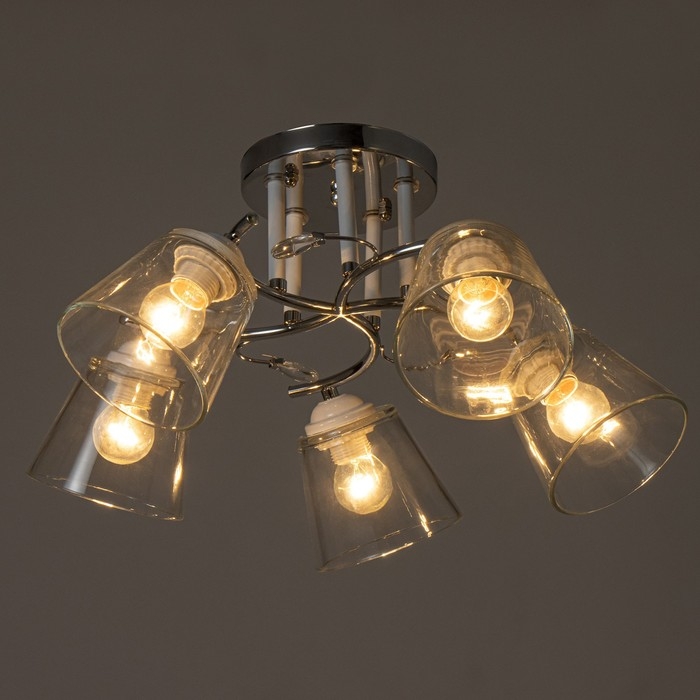 Люстра Люстра "Аиша" 5хЕ27 40Вт хром 58х58х27 см BayerLux