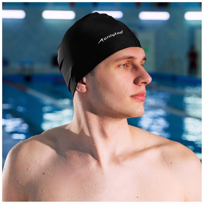 Шапочка для плавания взрослая ONLYTOP Swim, тканевая, обхват 54-60 см Шапочка для плавания взрослая ONLYTOP Swim, тканевая, обхват 54-60 см
