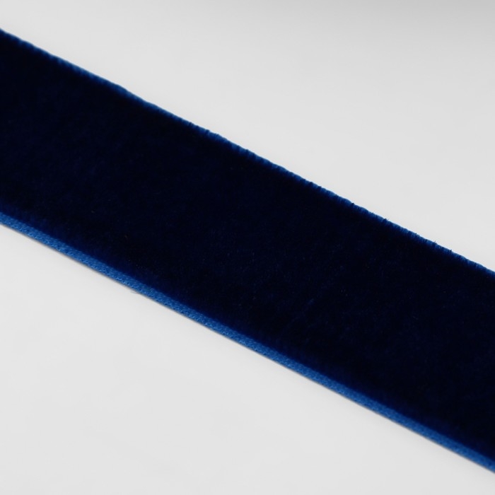 Лента бархатная, 20 мм, 18 ± 1 м, цвет синий №47