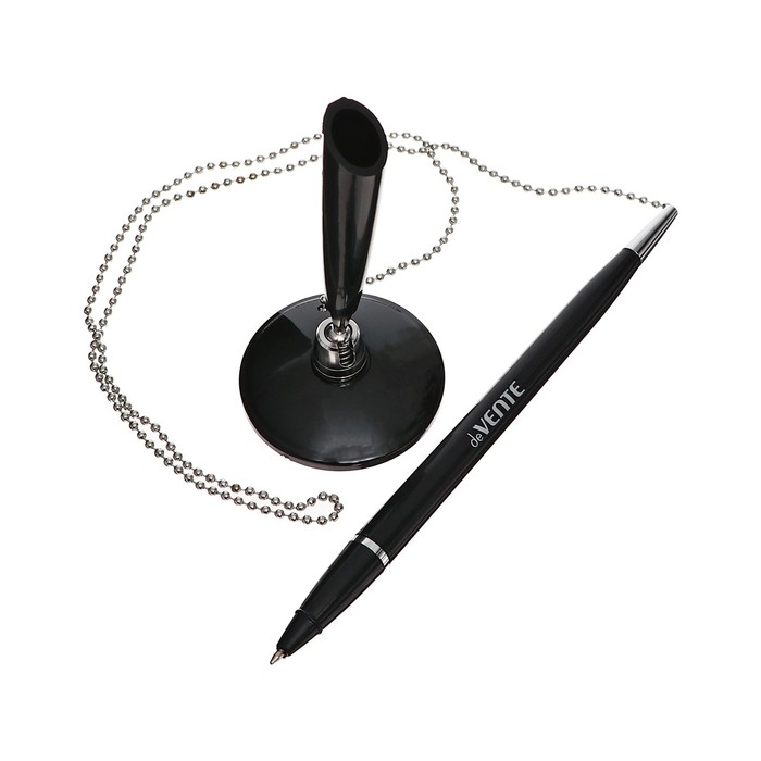 Ручка шариковая на самоклеящейся подставке deVENTE 0,7, сменный стержень, синие чернила, пластиковая пружина Ручка шариковая на самоклеящейся подставке deVENTE 0,7, сменный стержень, синие чернила, пластиковая пружина