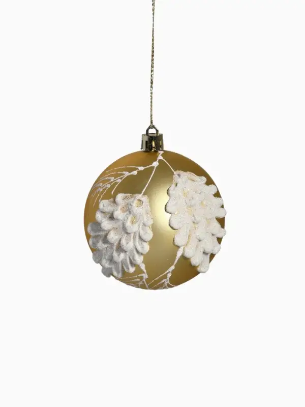 Набор шаров пластик d-8 см, 6 шт Набор шаров пластик d-8 см, 6 шт "Ловель" золото