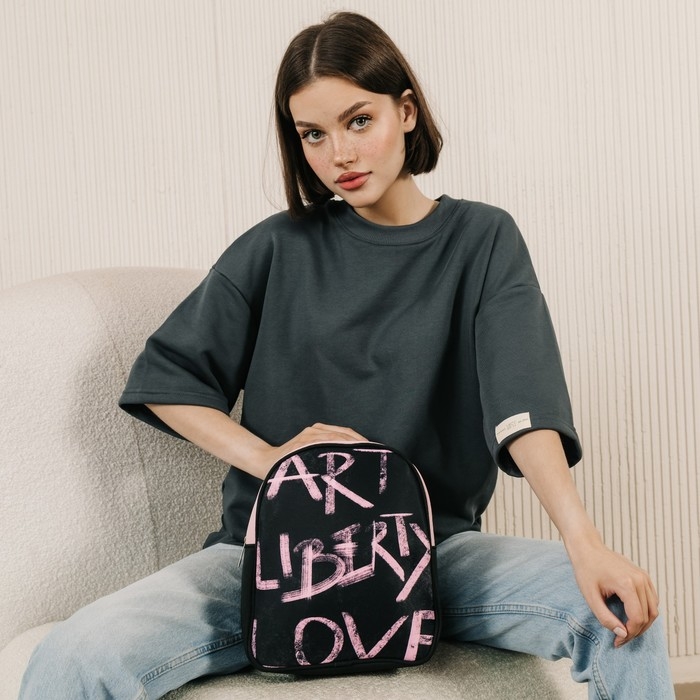 Рюкзак школьный текстильный Art liberty love, 27х10х23 см Рюкзак школьный текстильный Art liberty love, 27х10х23 см