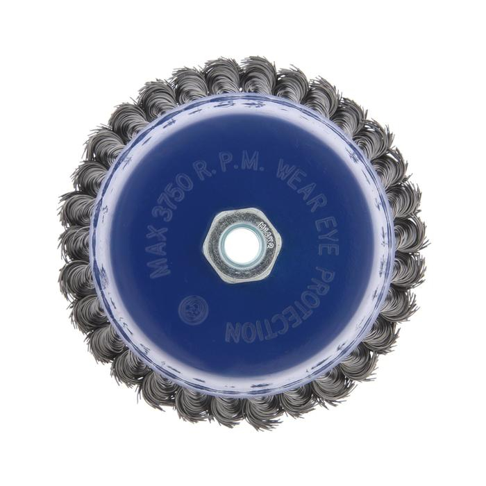 Щетка металлическая для УШМ ТУНДРА, крученая проволока,  Щетка металлическая для УШМ ТУНДРА, крученая проволока, "чашка", М14, 150 мм