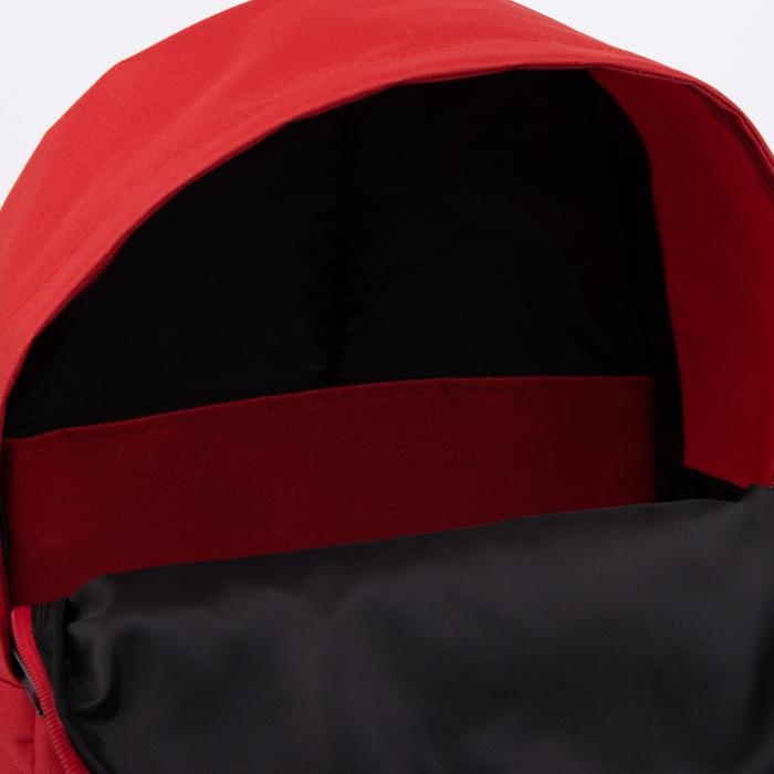 Рюкзак молодёжный из текстиля на молнии, 1 карман, TEXTURA, цвет красный