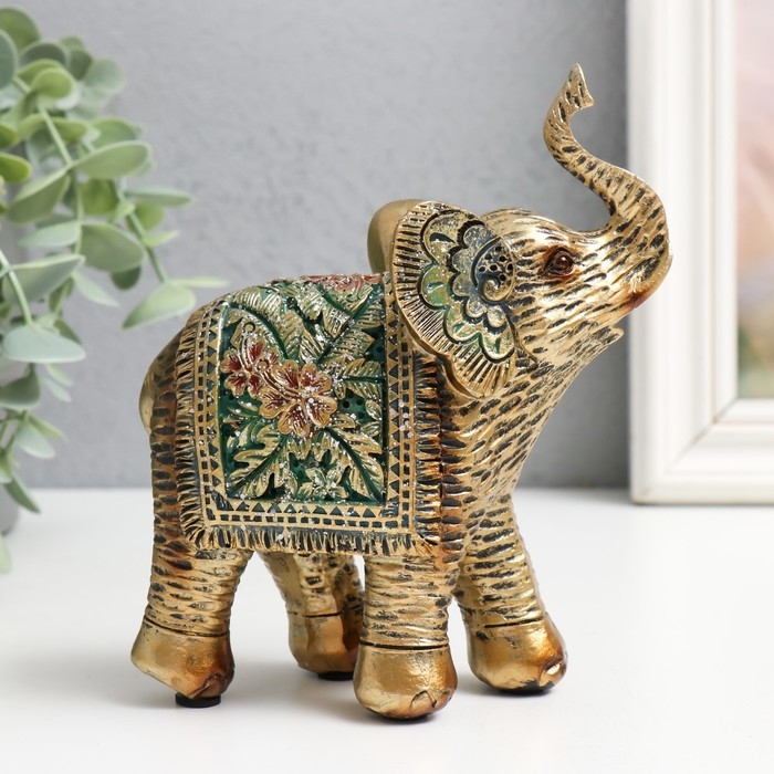 Сувенир полистоун Сувенир полистоун "Слон - Экзотические цветы" 12х5,5х14 см