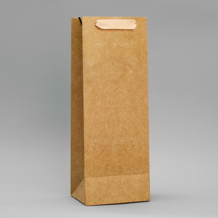 Пакет подарочный под бутылку, упаковка, «Крафтовый», 13 x 36 x 10 см Пакет подарочный под бутылку, упаковка, «Крафтовый», 13 x 36 x 10 см