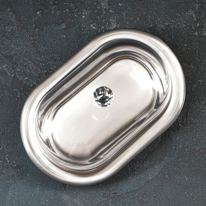 Масленка, 19,8×13,1 см, цвет серебряный Масленка, 19,8×13,1 см, цвет серебряный