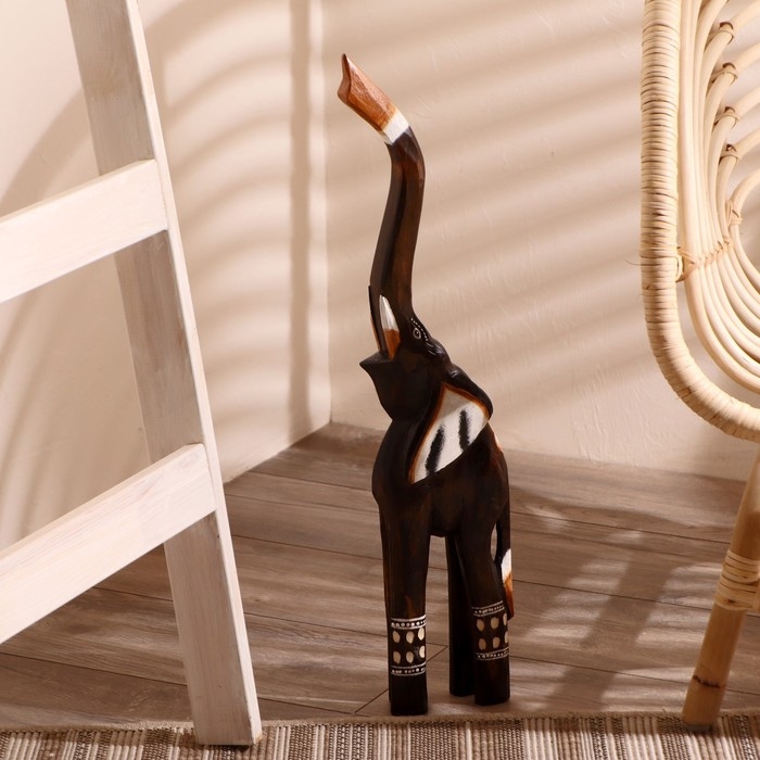 Сувенир дерево Сувенир дерево "Слон с цветком на спине" 60х15х7 см