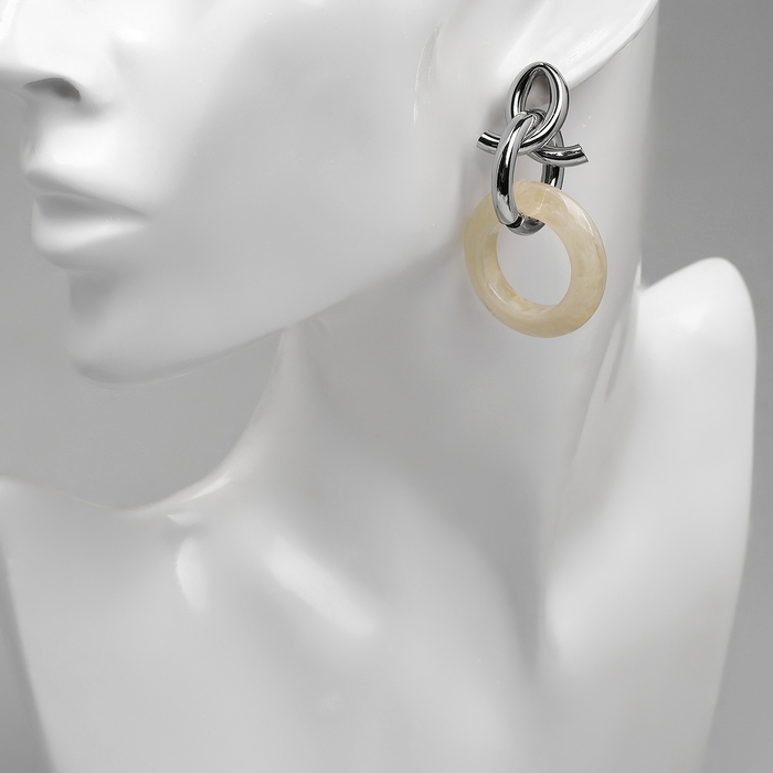 Серьги ассорти «Круг» узел, цвет серебро Серьги ассорти «Круг» узел, цвет серебро