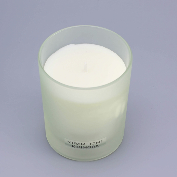 Свеча ароматическая в стекле  Свеча ароматическая в стекле "KIKIMORA", мох, шалфей и соль, 200 г