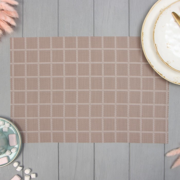 Салфетка на стол Доляна, цв.коричневый, 45*30см Салфетка на стол Доляна, цв.коричневый, 45*30см