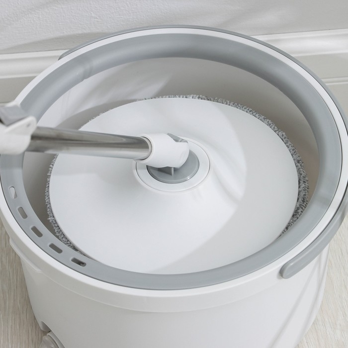 Швабра с отжимом и ведро, насадка из микрофибры, компактный Швабра с отжимом и ведро, насадка из микрофибры, компактный