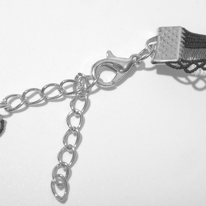 Набор 2 предмета: чокер, тинт для губ «Вино» girl boss, цвет чёрно-белый в серебре, 30 см Набор 2 предмета: чокер, тинт для губ «Вино» girl boss, цвет чёрно-белый в серебре, 30 см